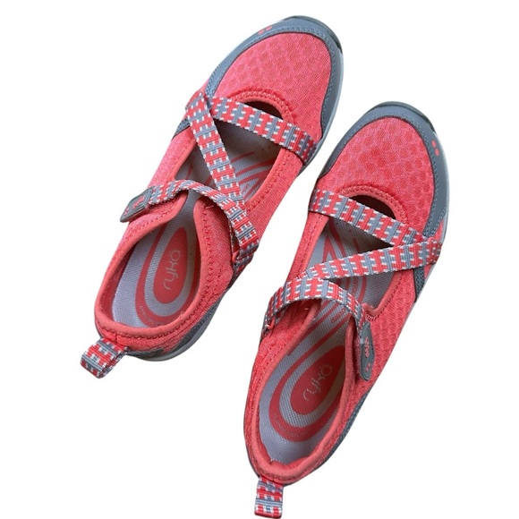 Ryka Kailee Adjustable Strap Mary Jane Hot Pink & Gray Women’s Shoes Size 7.0 M - Picture 1 of 9